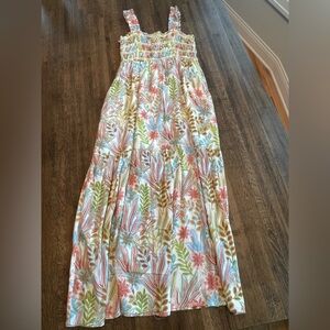 THML Floral Summer Maxi Dress Boho Tropical Size M